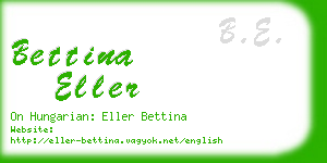 bettina eller business card